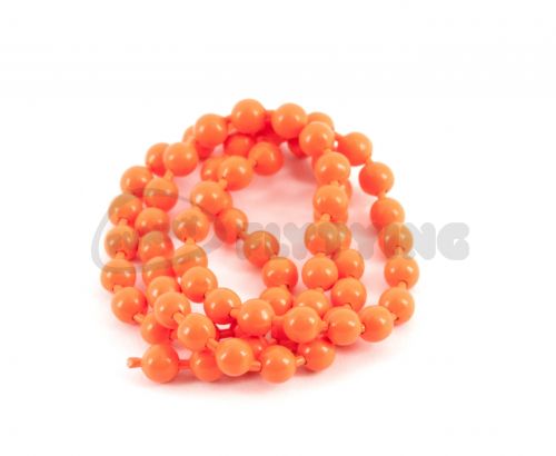 Hareline Fluoro Chain Bead Eyes Fluo Orange