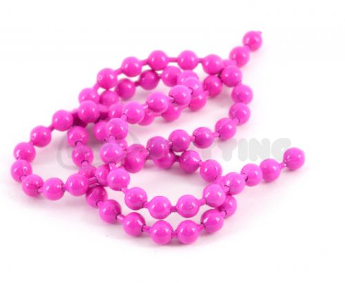 Hareline Fluoro Chain Bead Eyes Fluo Pink