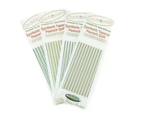 Hemingway's Synthetic Transparent Peacock Quills