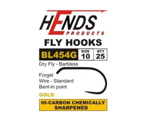 Hends BL 454G Dry Fly Barbless Gold