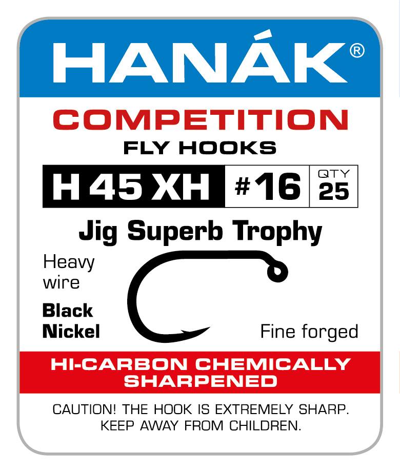 Hanak 45 XH Barbed Jig Hook - Funky Fly Tying