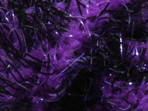 Hareline Large Black Legged Squishenille - Funky Fly Tying