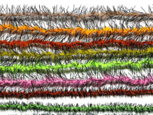 Hareline Large Black Legged Squishenille - Funky Fly Tying